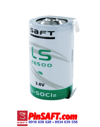 LS26500, Pin saft LS26500 lithium 3.6v size C 7500mAh Made in FRance